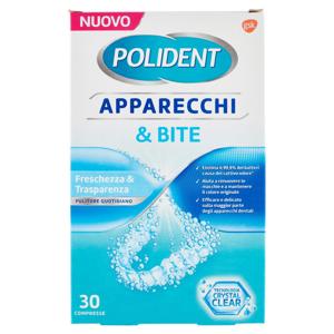 Polident Apparecchi & Bite Freschezza & Trasparenza Pulitore Quotidiano Compresse 30 pz