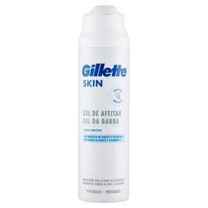 Gillette Gel da Barba da Uomo Skin Ultra Sensitive con Burro di Karité e Vitamina E, 200 ml