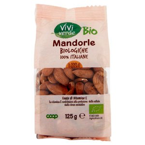 Mandorle Biologiche 100% Italiane Senza Guscio 125 g