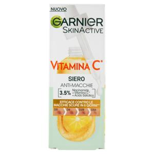 Garnier Siero Vitamina C Anti-Macchie, Illuminante e Rimpolpante, 30 ml