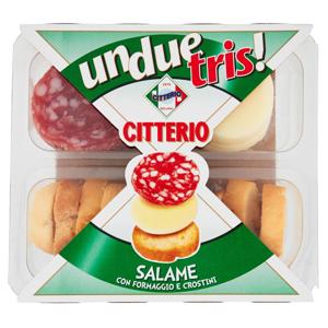 Citterio un due tris! Salame, con Formaggio e Crostini 100 g