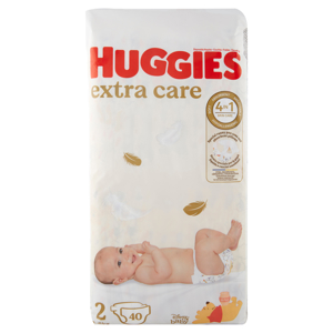 Huggies extra care Pannnolini 2 3-6 Kg 40 pz