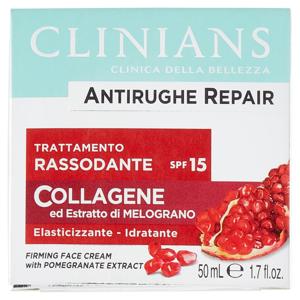 Clinians Antirughe Repair Trattamento Rassodante SPF15 Collagene ed Estratto di Melograno 50 mL