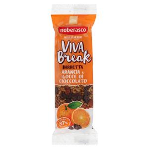 noberasco Viva Break Barretta Arancia e Gocce di Cioccolato 30 g