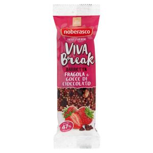 noberasco Viva Break Barretta Fragola e Gocce di Cioccolato 30 g