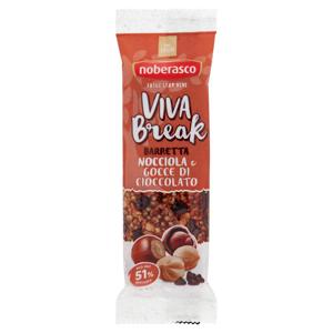 noberasco Viva Break Barretta Nocciola e Gocce di Cioccolato 30 g