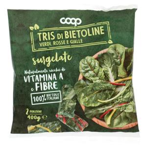 Tris di Bietoline Verdi, Rosse e Gialle surgelate 400 g