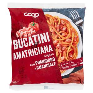 Bucatini all'Amatriciana surgelati con Pomodoro e Guanciale 550 g