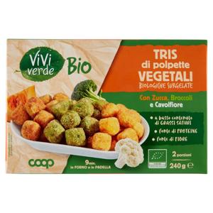 Tris di polpette Vegetali Biologiche Surgelate 240 g