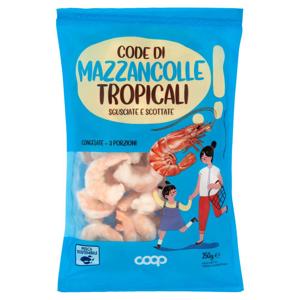 Code di Mazzancolle Tropicali Sgusciate e Scottate Congelate 250 g