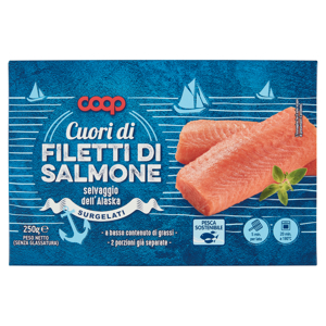 Cuori di Filetti di Salmone salvaggio dell'Alaska Surgelati 250 g