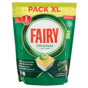 Fairy Pastiglie Lavastoviglie Original, Detersivo Piatti Limone, 44 Capsule 594 g