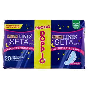 Lines Seta ultra notte con ali 20 pz