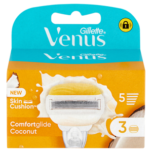 Gillette Venus Lamette Rasoi Donna Comforglide Cocco Plus Olaz per Rasoio a 5 Lame, Confezione da 3