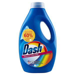 Dash Detersivo Liquido Lavatrice, Salvacolore, 21 Lavaggi 1050 ml