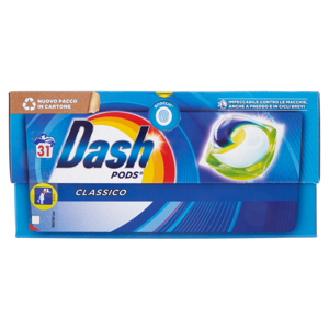 Dash Pods Detersivo Lavatrice In Capsule, Classico, 31 Lavaggi 604,5 g