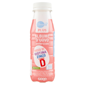 Plus Albume d'Uovo pastorizzato Ricco di Biotina, Zinco, Vitamina D 250 g