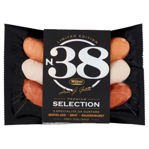 Wüber N.38 Premium Selection Servelade - Brat - Bauernwurst 240 g