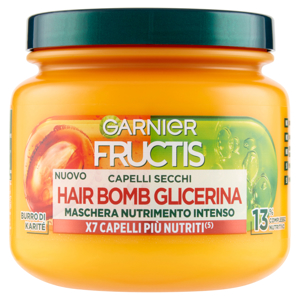 Garnier Fructis Hair Bomb Glicerina Maschera per capelli secchi, 320 ml