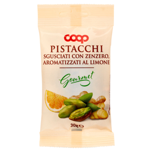 Pistacchi Sgusciati con Zenzero, Aromatizzati al Limone Gourmet 30 g