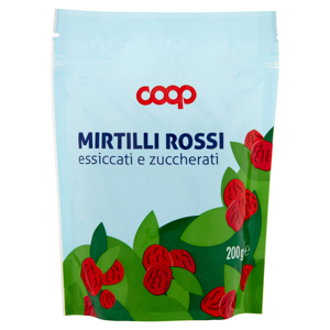 Mirtilli Rossi essiccati e zuccherati 200 g