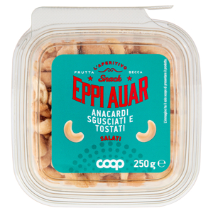 Snack Eppi Auar Anacardi Sgusciati e Tostati Salati 250 g