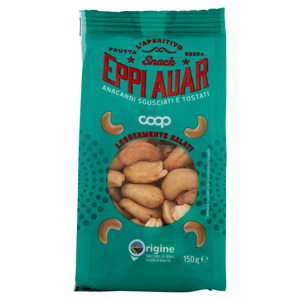 Snack Eppi Auar Anacardi Sgusciati e Tostati Leggermente Salati 150 g