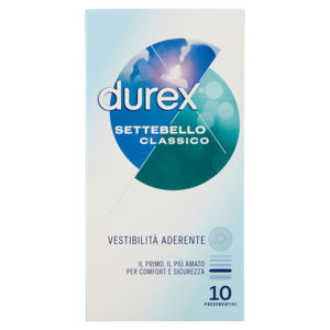 Durex Preservativi Settebello Classico, 10 Profilattici