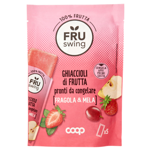 Fru swing Ghiaccioli di Frutta pronti da congelare Fragola & Mela 5 x 50 g