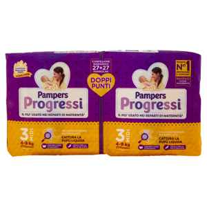 Pampers Progressi Midi 27 + 27 pz