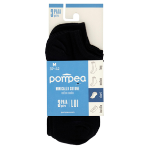 pompea Lui Minicalza Cotone short M 39-42 Nero 3 Paia