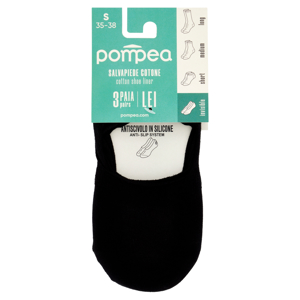 pompea Lei Salvapiede Cotone invisible M 39-42 Bianco 3 Paia