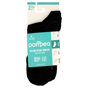 pompea Lei Calzino Cotone Sportivo medium M 39-42 G. Melange 3 Paia