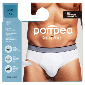 pompea Cotton Planet Slip in Cotone Organico XL Bianco