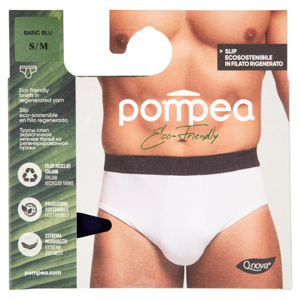 pompea Eco-Friendly Slip Ecosostenibile in Filato Rigenerato S/M Basic Blu