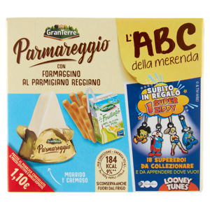 Parmareggio l'ABC della merenda con Formaggino al Parmigiano Reggiano