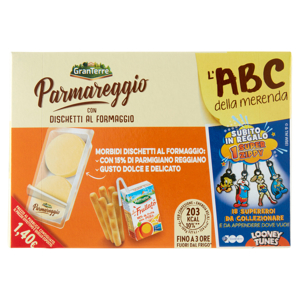 Parmareggio l'ABC della merenda con Dischetti al Formaggio