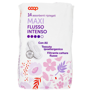 assorbenti ripiegati Maxi Flusso Intenso con Ali 14 pz