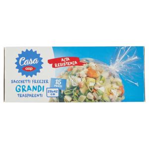 Sacchetti Freezer Trasparenti Grandi 29 x 42 cm 15 pz