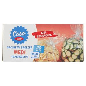 Sacchetti Freezer Trasparenti Medi 23 x 32 cm 20 pz