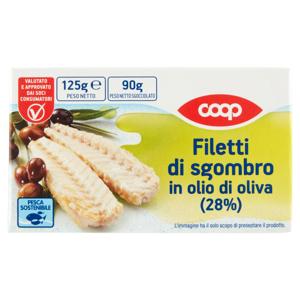 Filetti di sgombro in olio di oliva (28%) 125 g