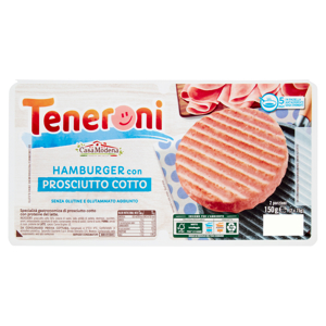 Teneroni Hamburger con Prosciutto Cotto 2 x 75 g