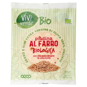 piadina al Farro Biologica con olio extra vergine di oliva 8,5% 3 x 75 g