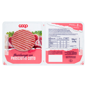 Hamburger con Prosciutto Cotto 2 x 75 g