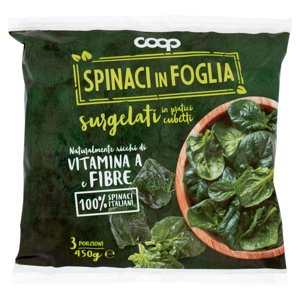 Spinaci in Foglia surgelati in pratici cubetti 450 g