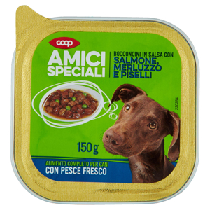 Bocconcini in Salsa con Salmone Merluzzo e Piselli 150 g