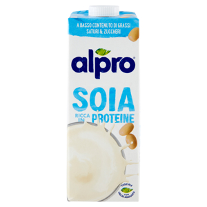 ALPRO Soia Classico, Bevanda alla Soia 100% vegetale con vitamine B2, B12 e D, 1 L