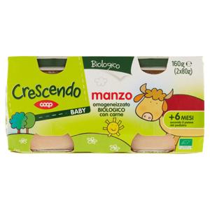 Baby manzo omogeneizzato Biologico con carne 2 x 80 g