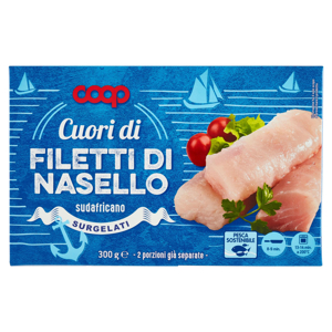 Cuori di Filetti di Nasello sudafricano Surgelati 300 g