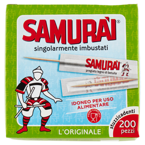 Samurài l'Originale stuzzicadenti singolarmente imbustati 200 pz